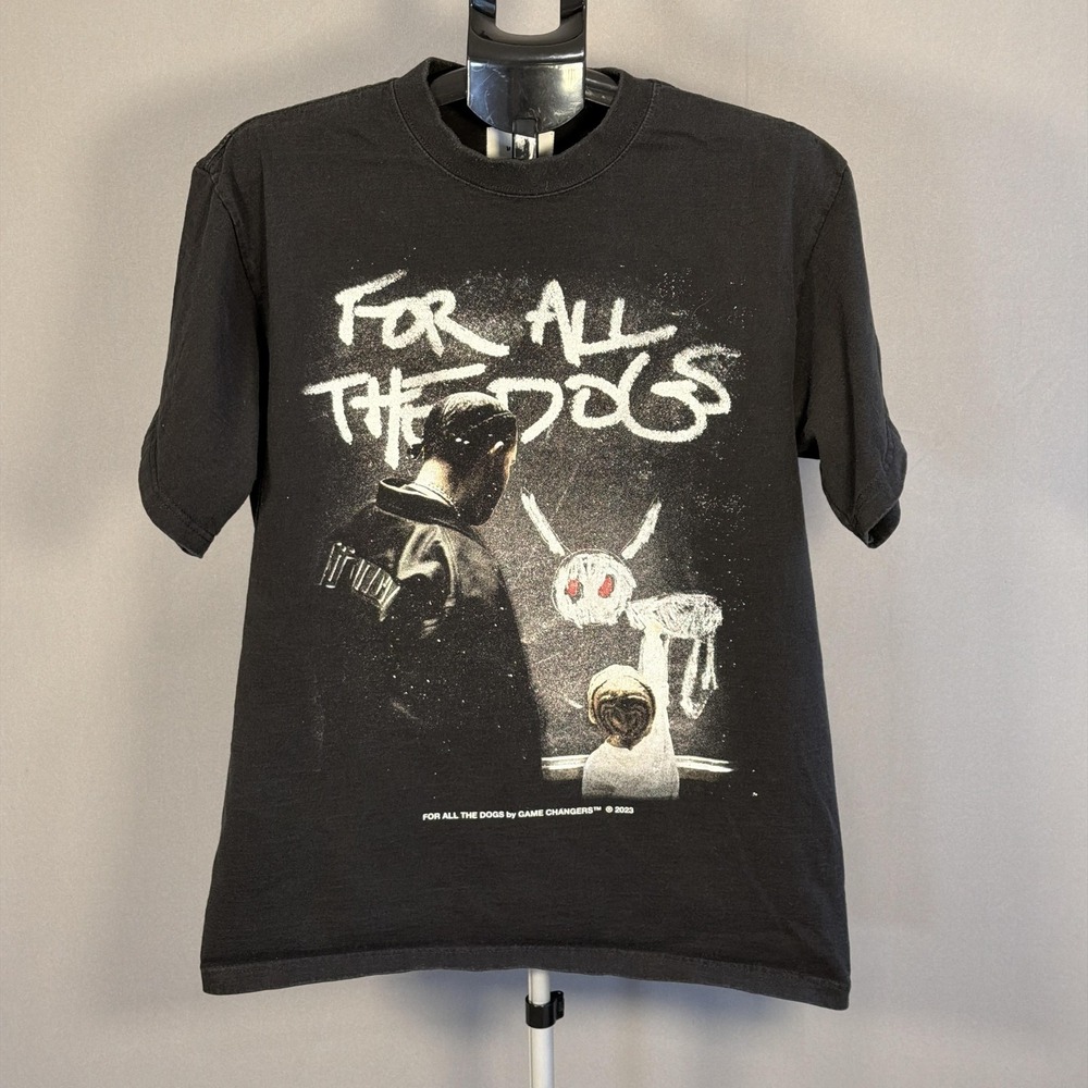 For All The Dogs Drake Shirt Mens Large Black Vibras Graphic Tee 2023 Album